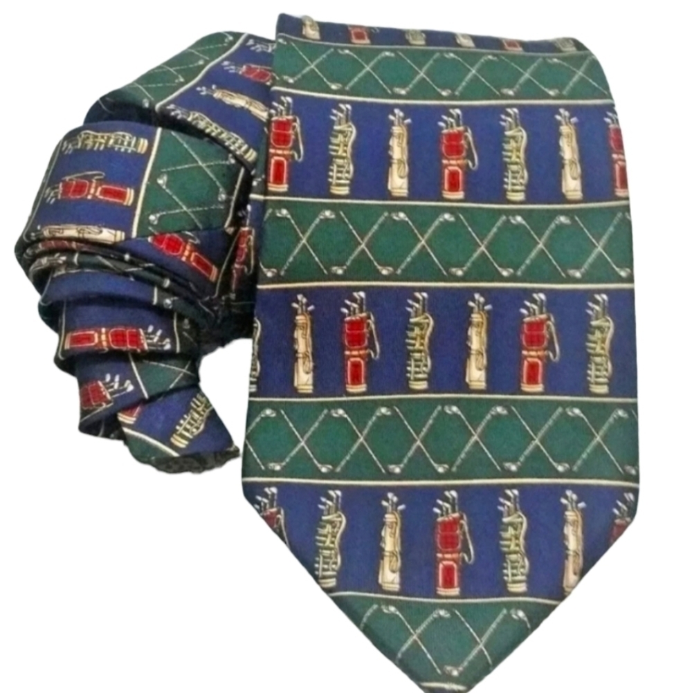 Tommy Hilfiger Grampa Men Necktie Golf Print